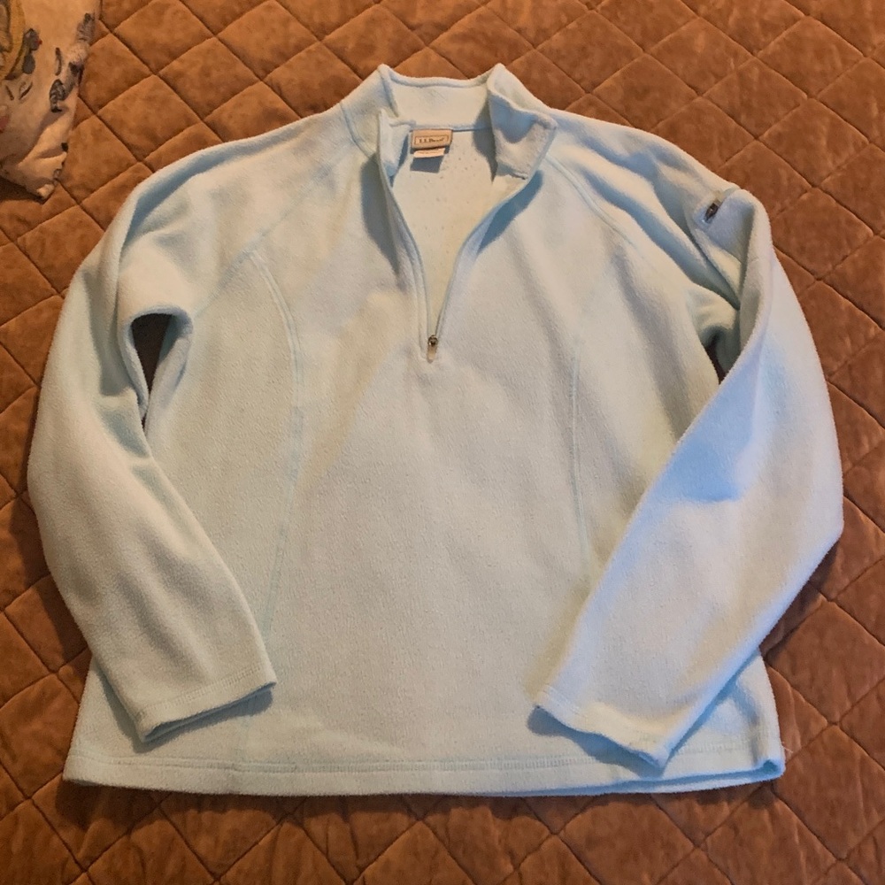 L.L. Bean Sky Blue Zip-Up fleece - small